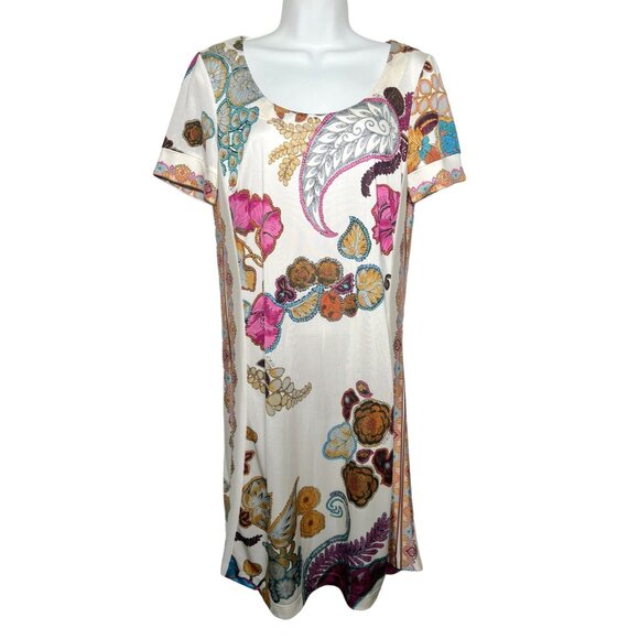 Etro Milano Paisley Floral Sheath Midi Dress Ivory Multicolor Size Medium - Picture 7 of 16